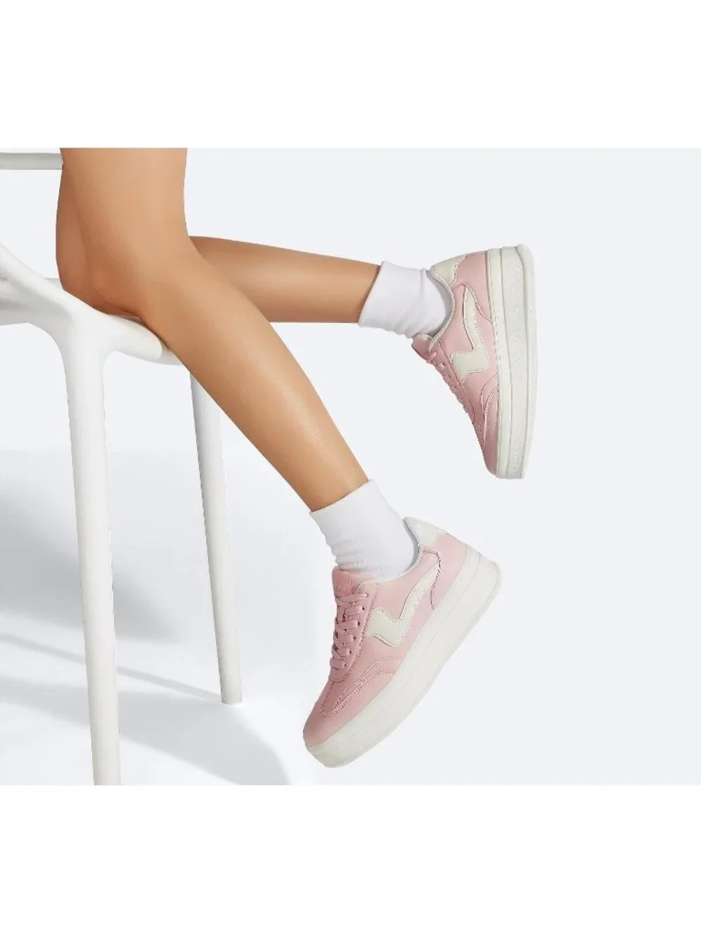 🆕Women's Pink Platform Fashion Sneakers Thick Sole Casual Walking Shoes